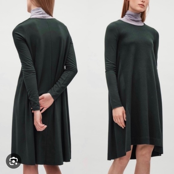 COS dark green dress - Picture 5 of 5